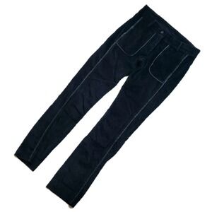 Derek Lam Women's 30x30 Black Corduroy Skinny Pants Sample Size Zipper Pockets